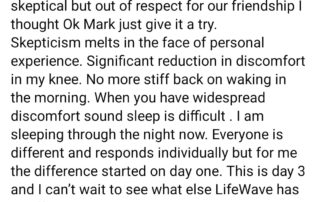 LifeWave NZ Testimonial
